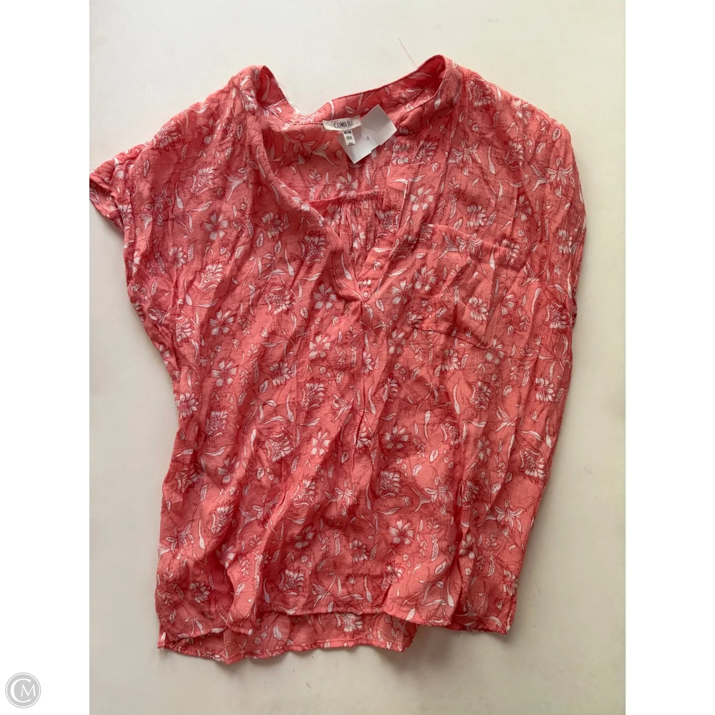 Blouse Short Sleeve By Sienna Sky In Floral Print, Size: M
