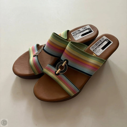 Sandals Heels Block By Anne Klein In Multi-colored, Size: 8.5
