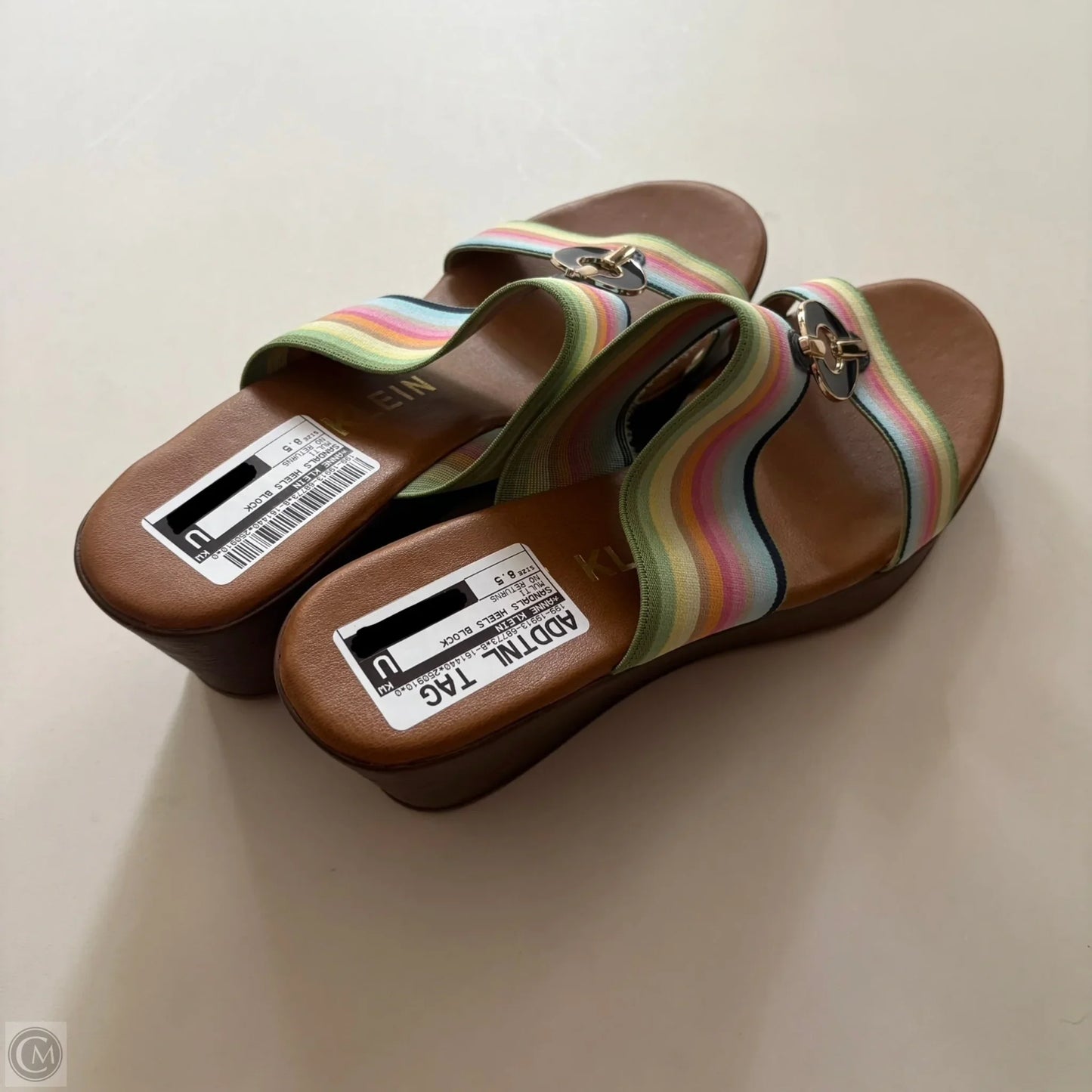 Sandals Heels Block By Anne Klein In Multi-colored, Size: 8.5