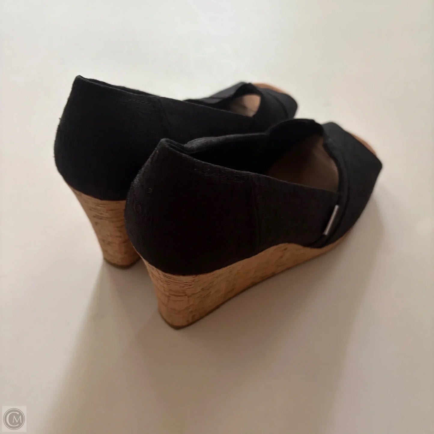 Shoes Heels Wedge By Toms In Black, Size: 9