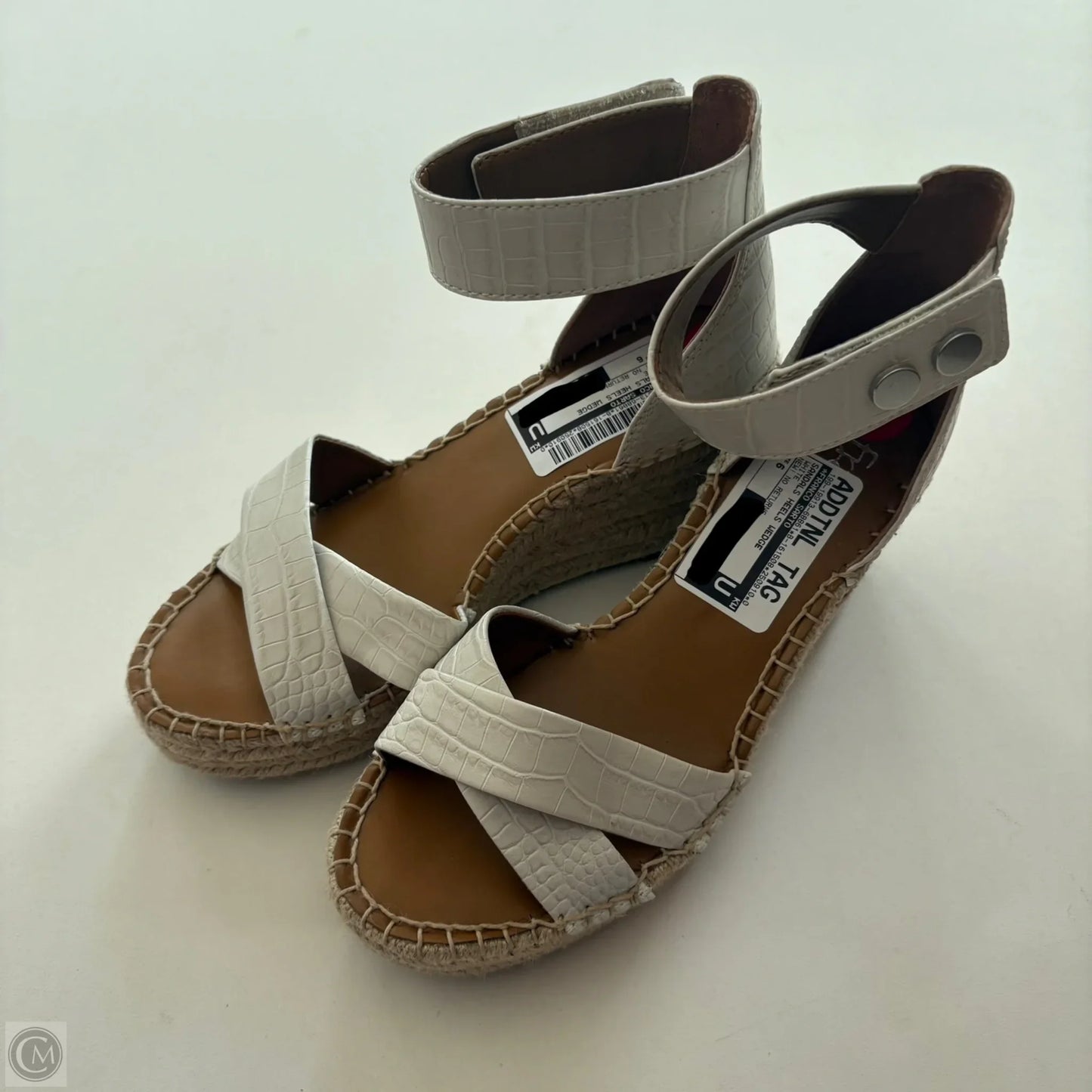 Sandals Heels Wedge By Franco Sarto In White, Size: 6
