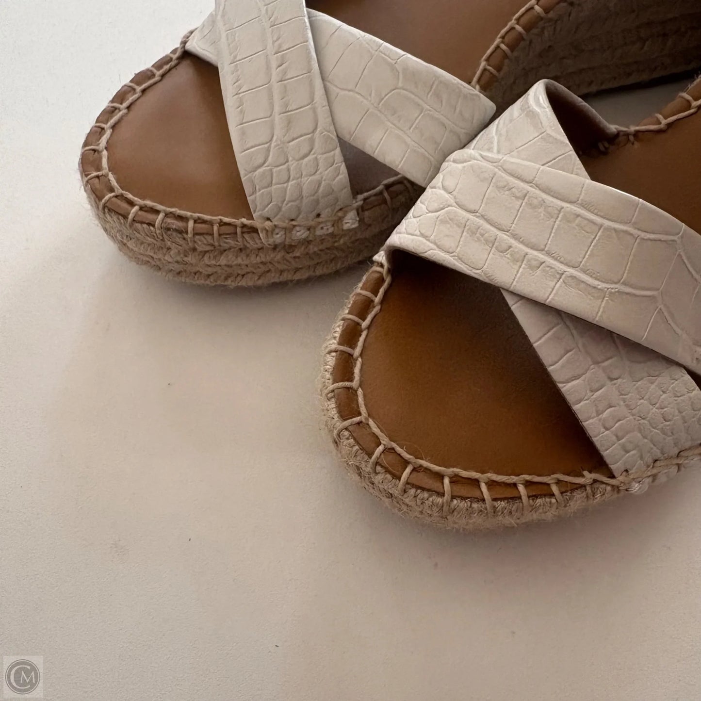 Sandals Heels Wedge By Franco Sarto In White, Size: 6