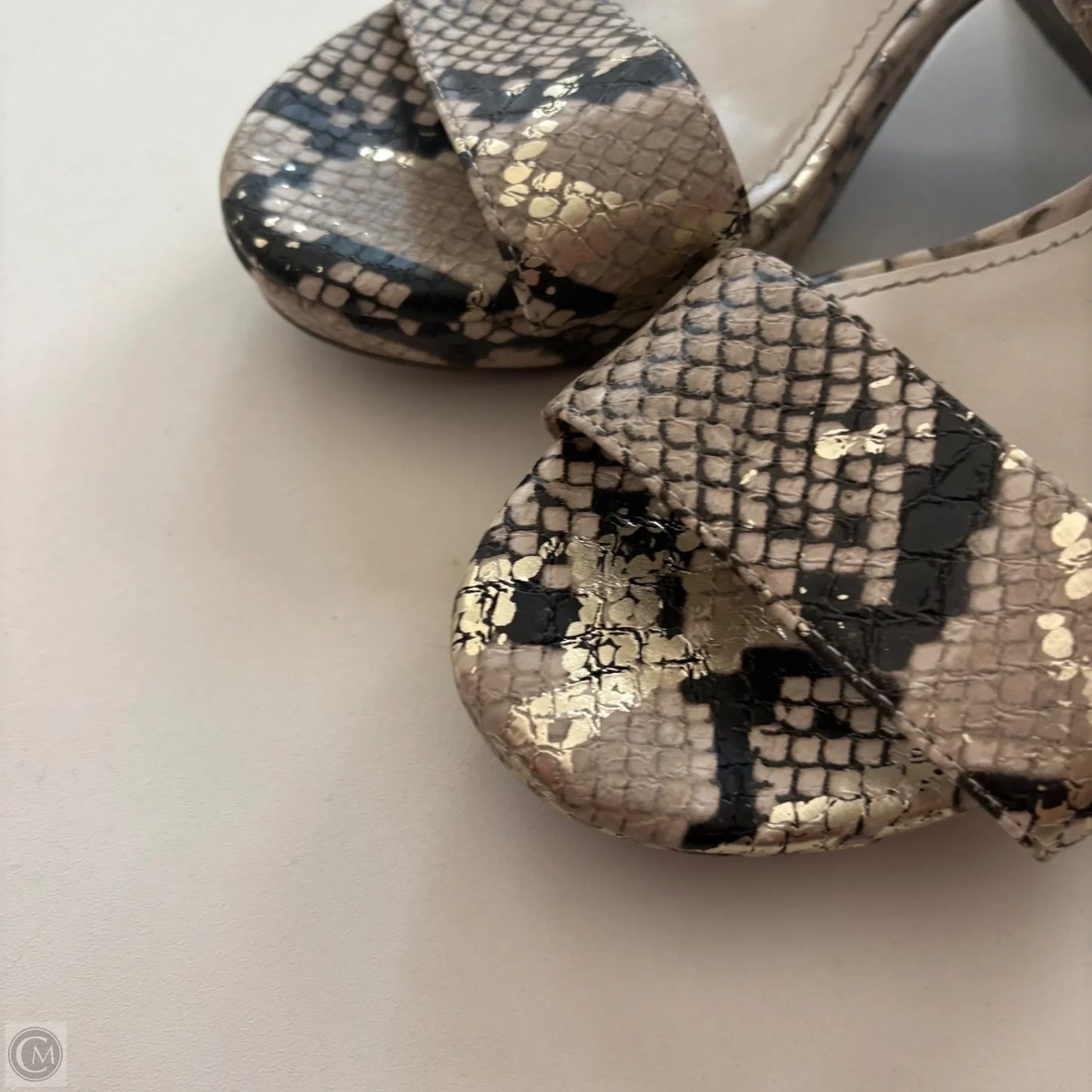 Sandals Heels Block By Anne Klein In Animal Print, Size: 6.5