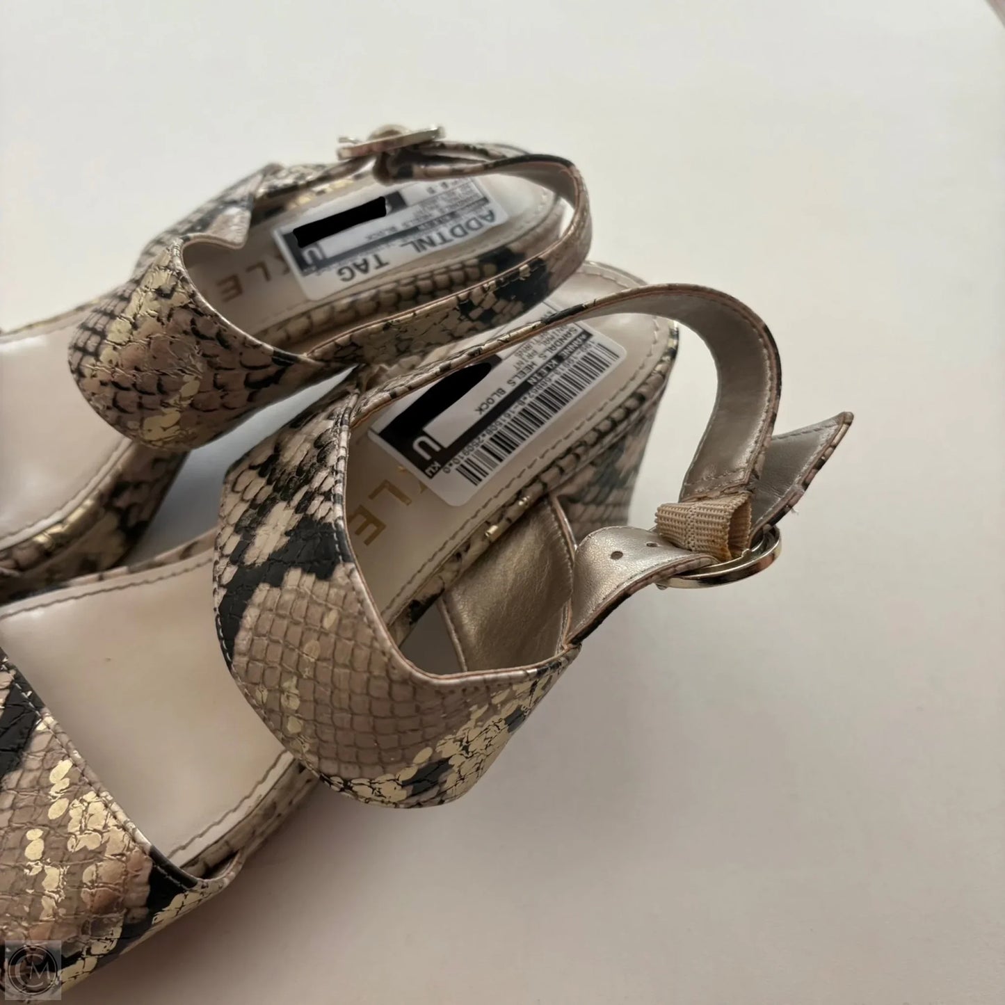 Sandals Heels Block By Anne Klein In Animal Print, Size: 6.5