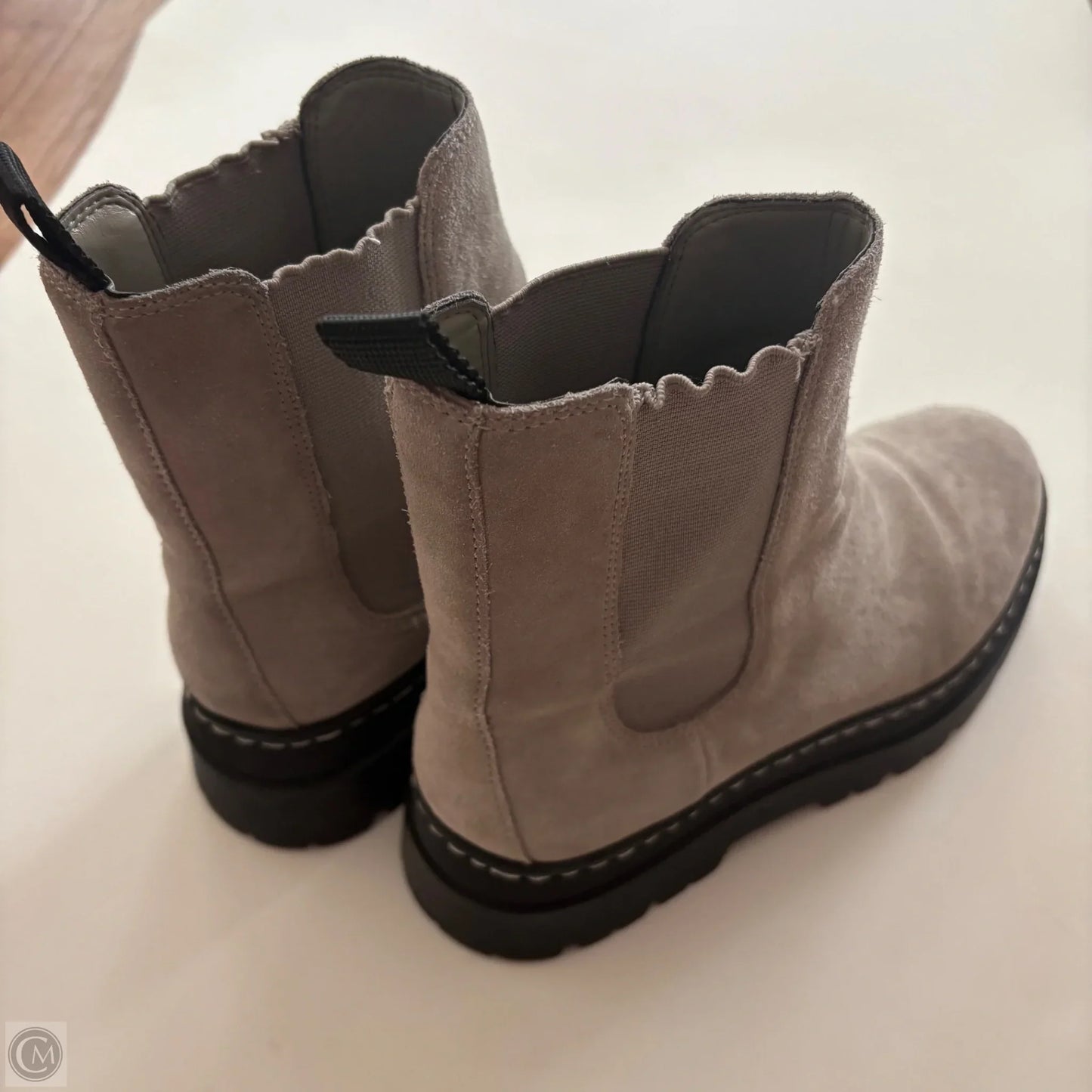 Boots Ankle Heels By Marc Fisher In Grey, Size: 9