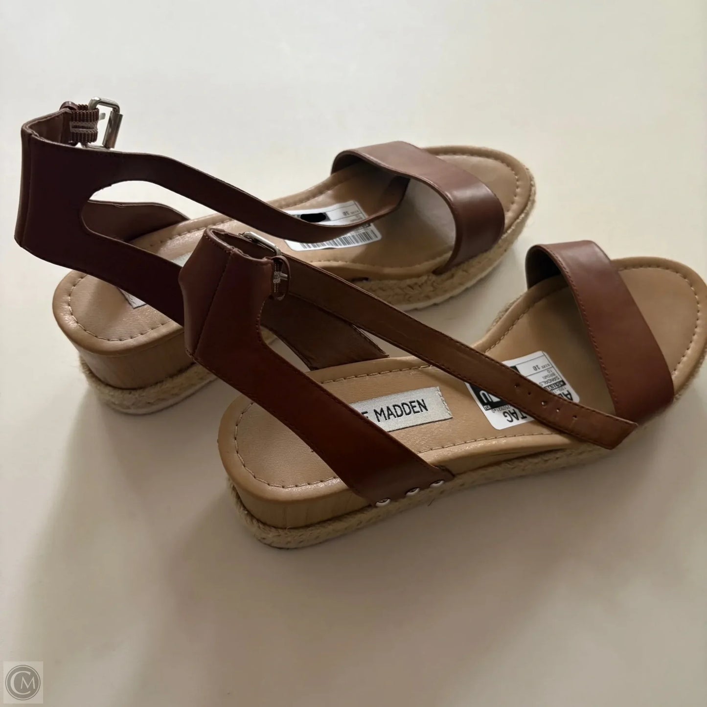 Sandals Heels Platform By Steve Madden In Brown, Size: 10