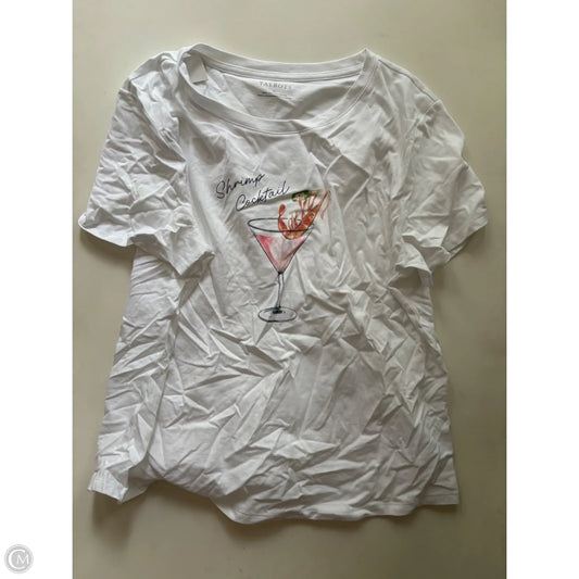 Top Short Sleeve By Talbots In White, Size: Xl