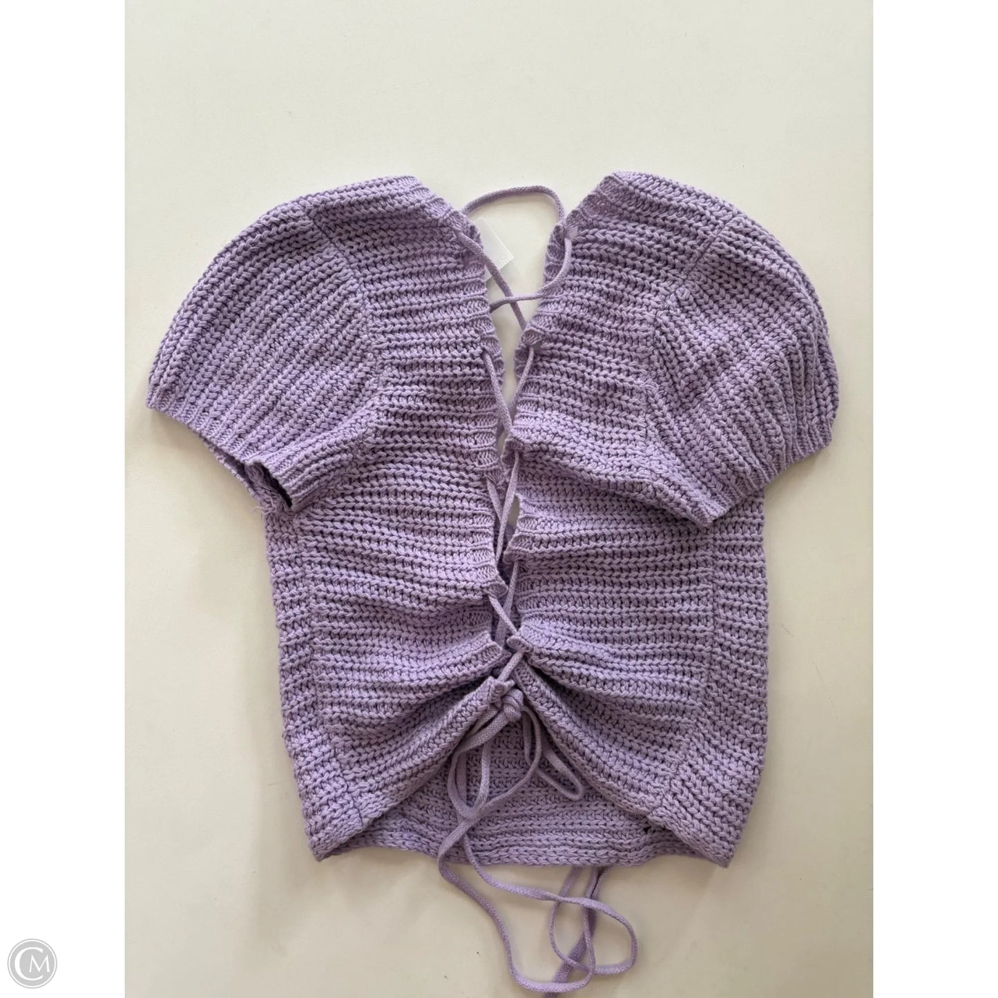 Sweater Short Sleeve By Double Zero In Purple, Size: M