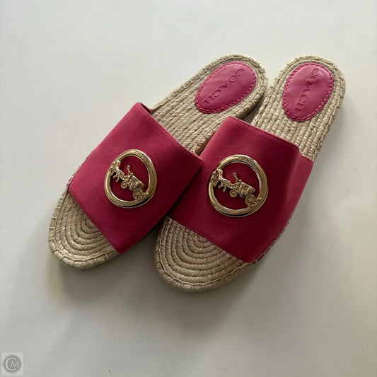 Shoes Designer By Coach In Pink, Size: 8.5