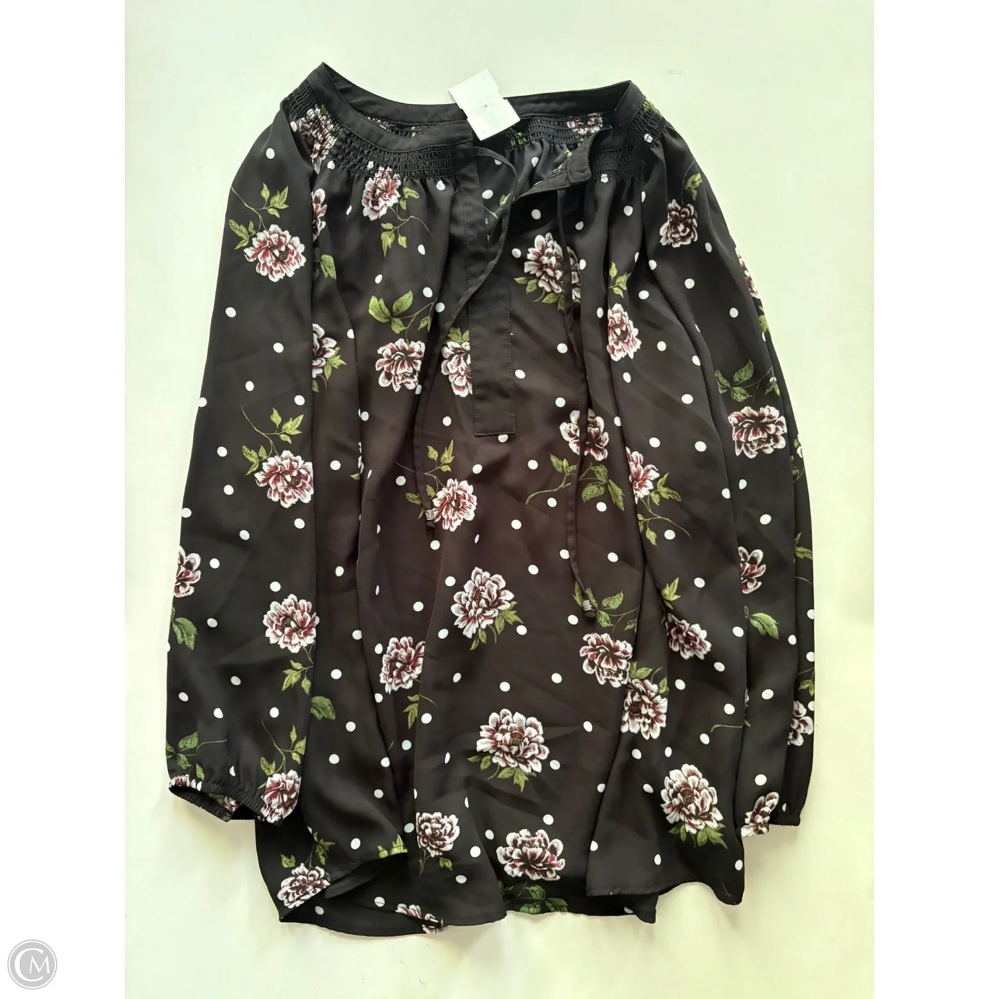 Blouse Long Sleeve By Zac And Rachel In Black, Size: Xl