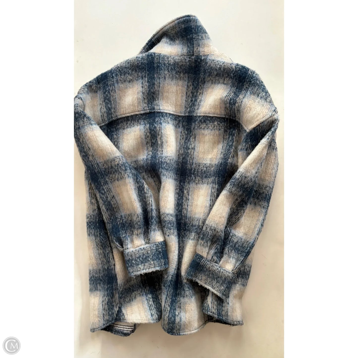 Coat Faux Fur & Sherpa By Bagatelle In Plaid Pattern, Size: M