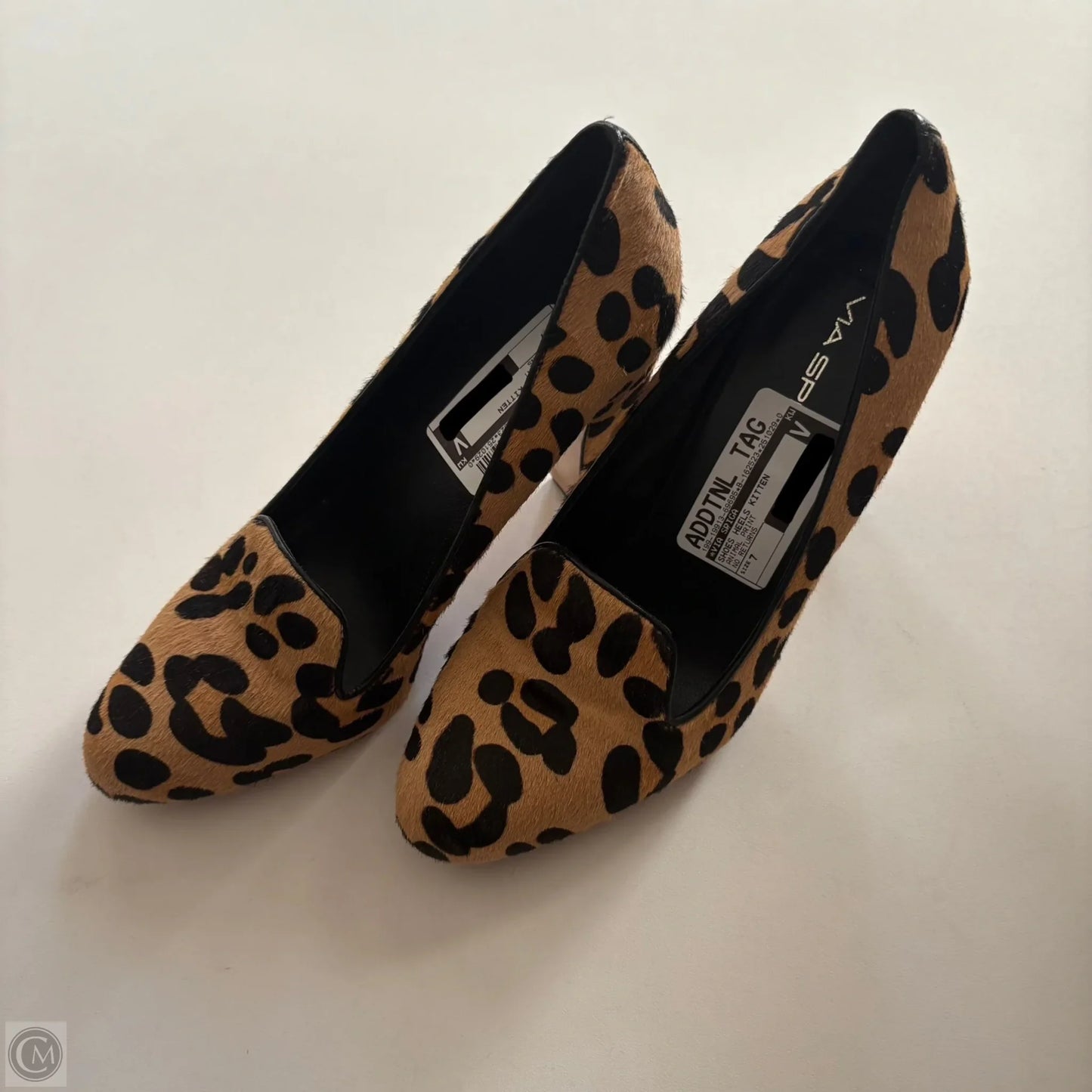 Shoes Heels Kitten By Via Spiga In Animal Print, Size: 7