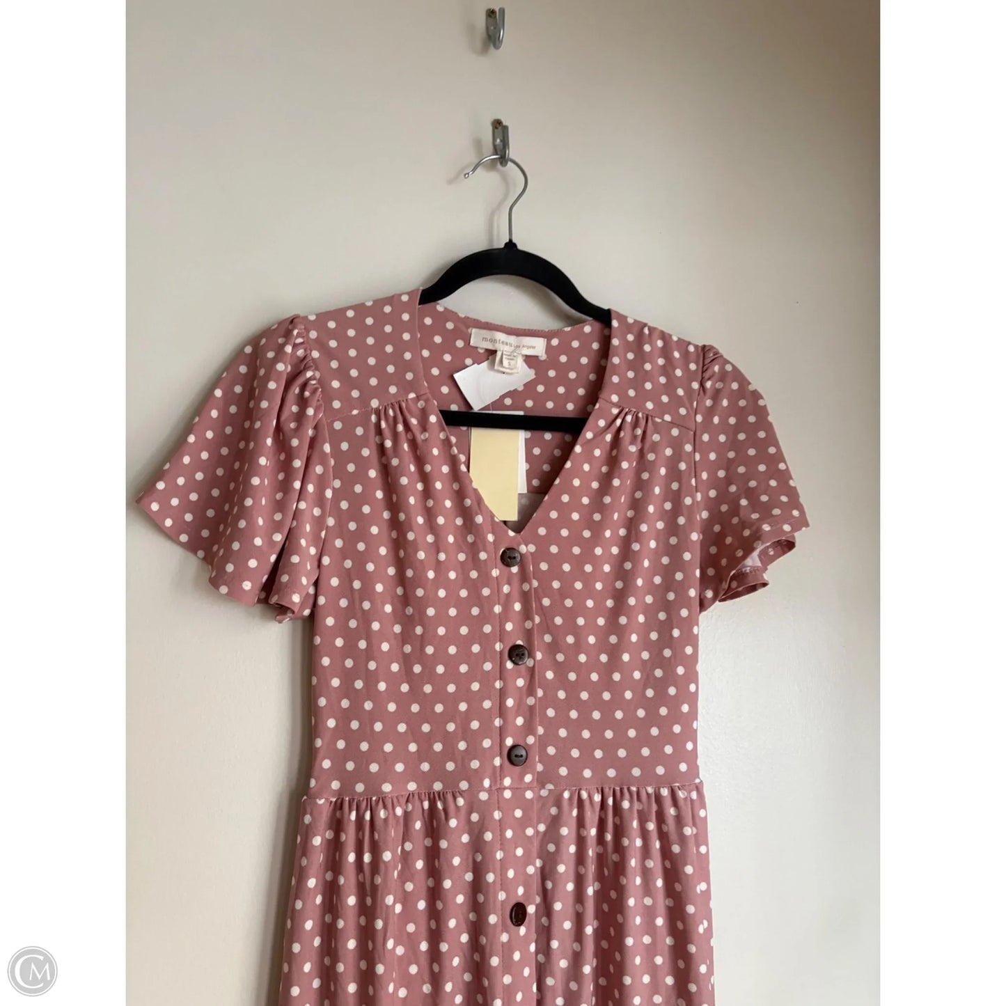 Dress Casual Midi By Monteau In Polkadot Pattern, Size: S