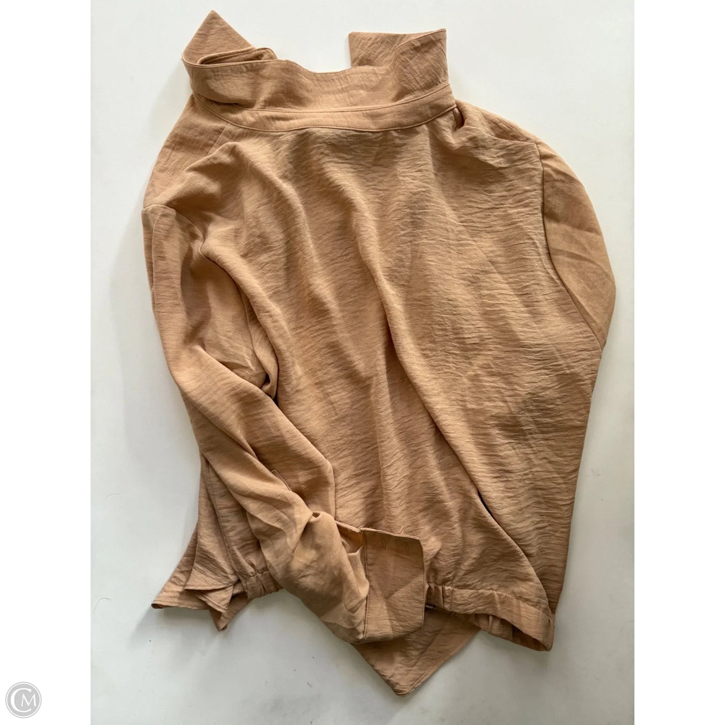 Blouse Long Sleeve By Simply Vera In Brown, Size: Xl
