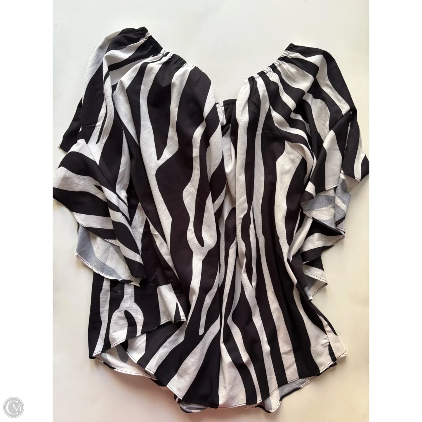 Top Short Sleeve By Davi & Dani In Striped Pattern, Size: 2x