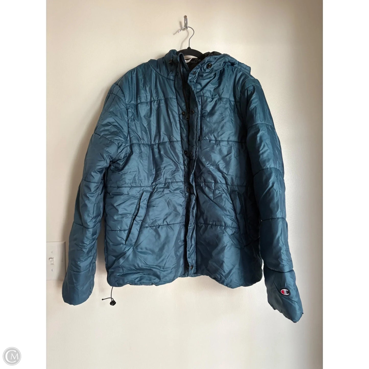 Coat Puffer & Quilted By Champion In Blue, Size: M