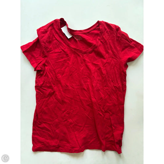 Top Short Sleeve By Time And Tru In Red, Size: M
