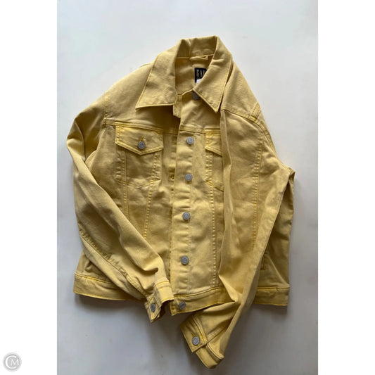 Jacket Denim By Gap In Yellow, Size: L
