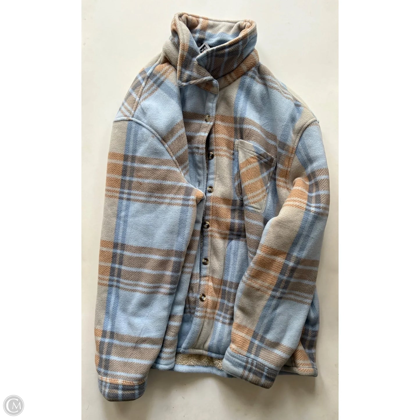 Coat Puffer & Quilted By Hfx In Plaid Pattern, Size: 2x