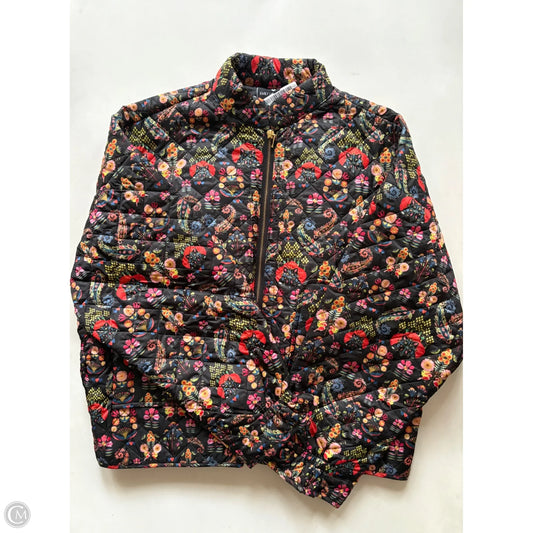 Jacket Puffer & Quilted By Emily In Floral Print, Size: M