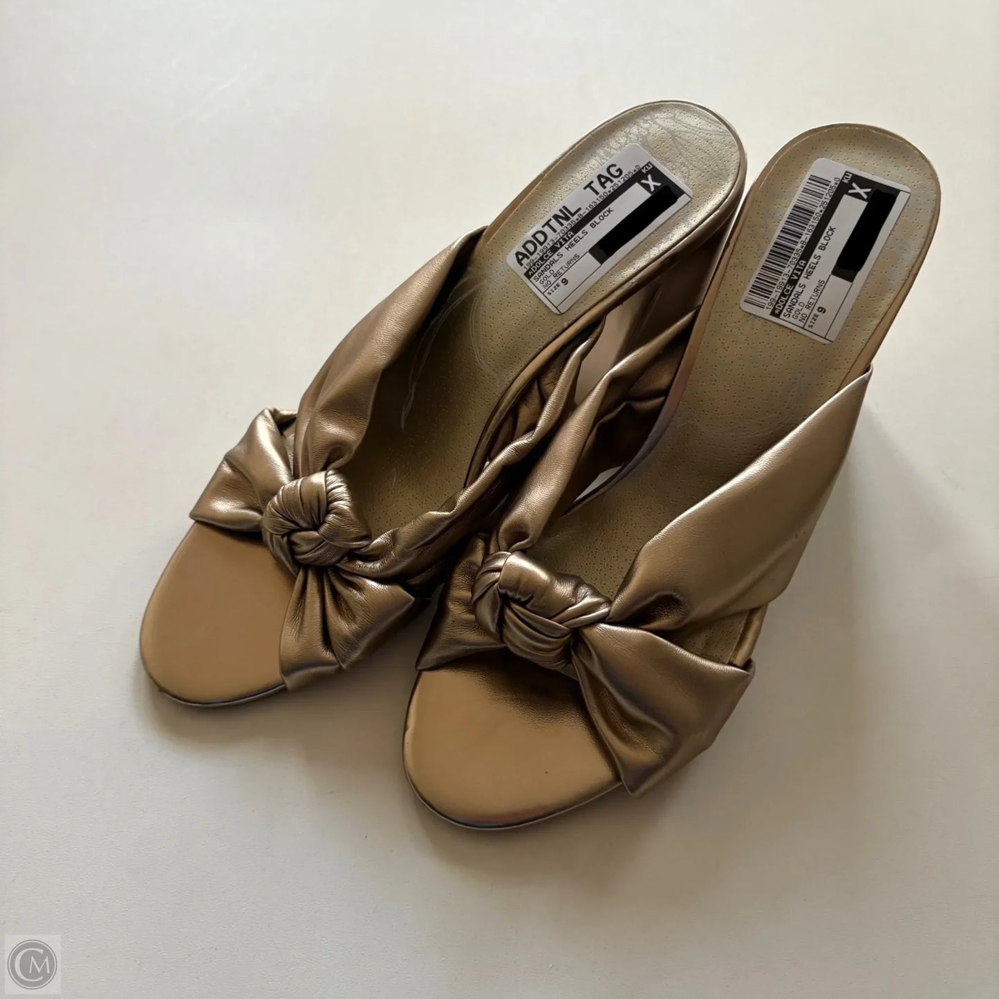 Sandals Heels Block By Dolce Vita In Gold, Size: 9