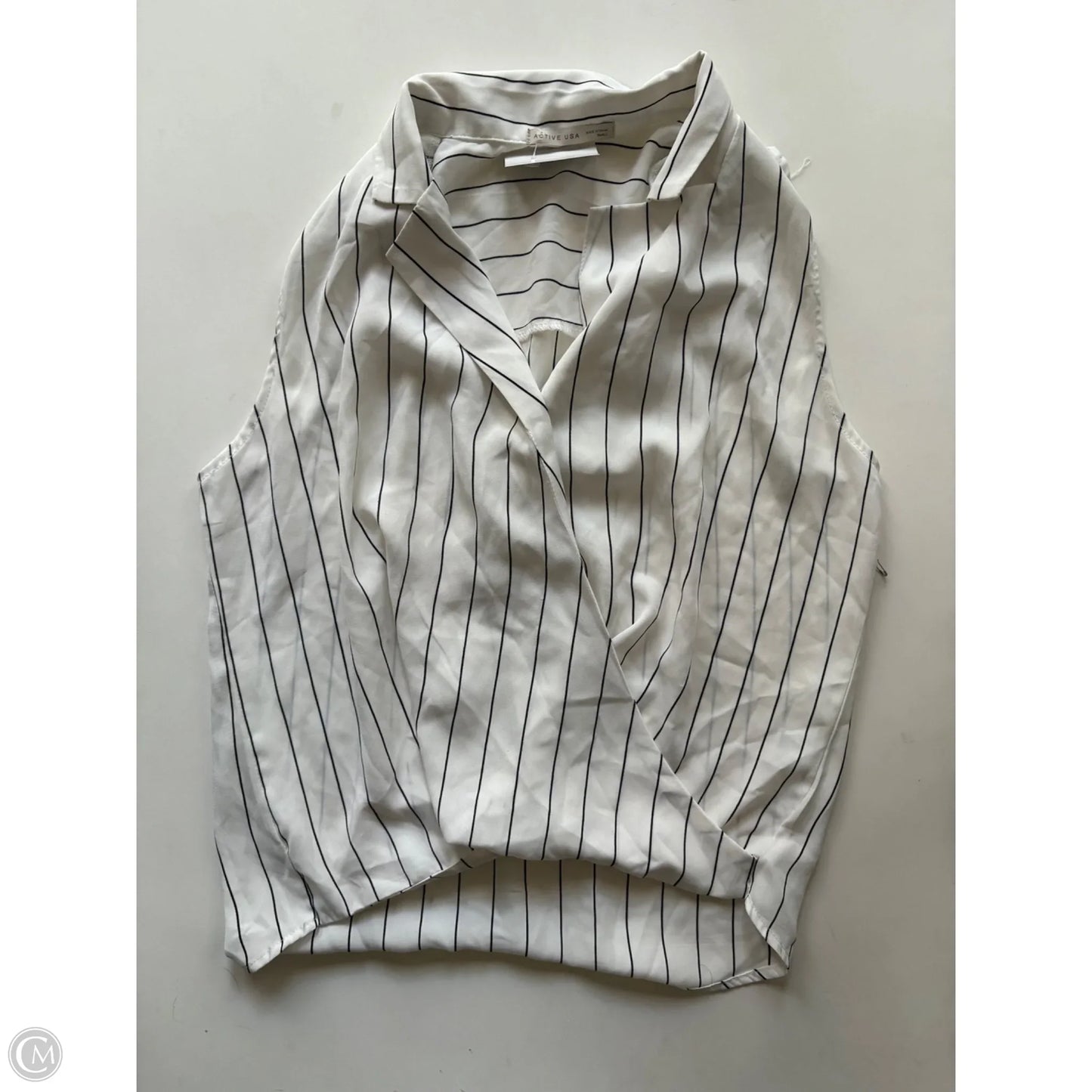 Blouse Sleeveless By Active Usa In Striped Pattern, Size: S