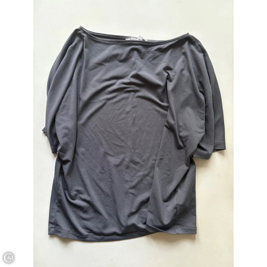 Blouse Short Sleeve By H&m In Grey, Size: S