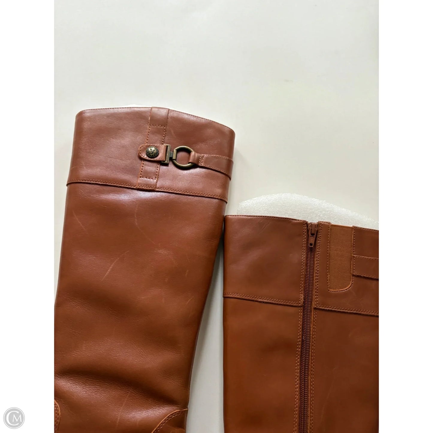 Boots Knee Heels By Anne Klein In Brown, Size: 9.5