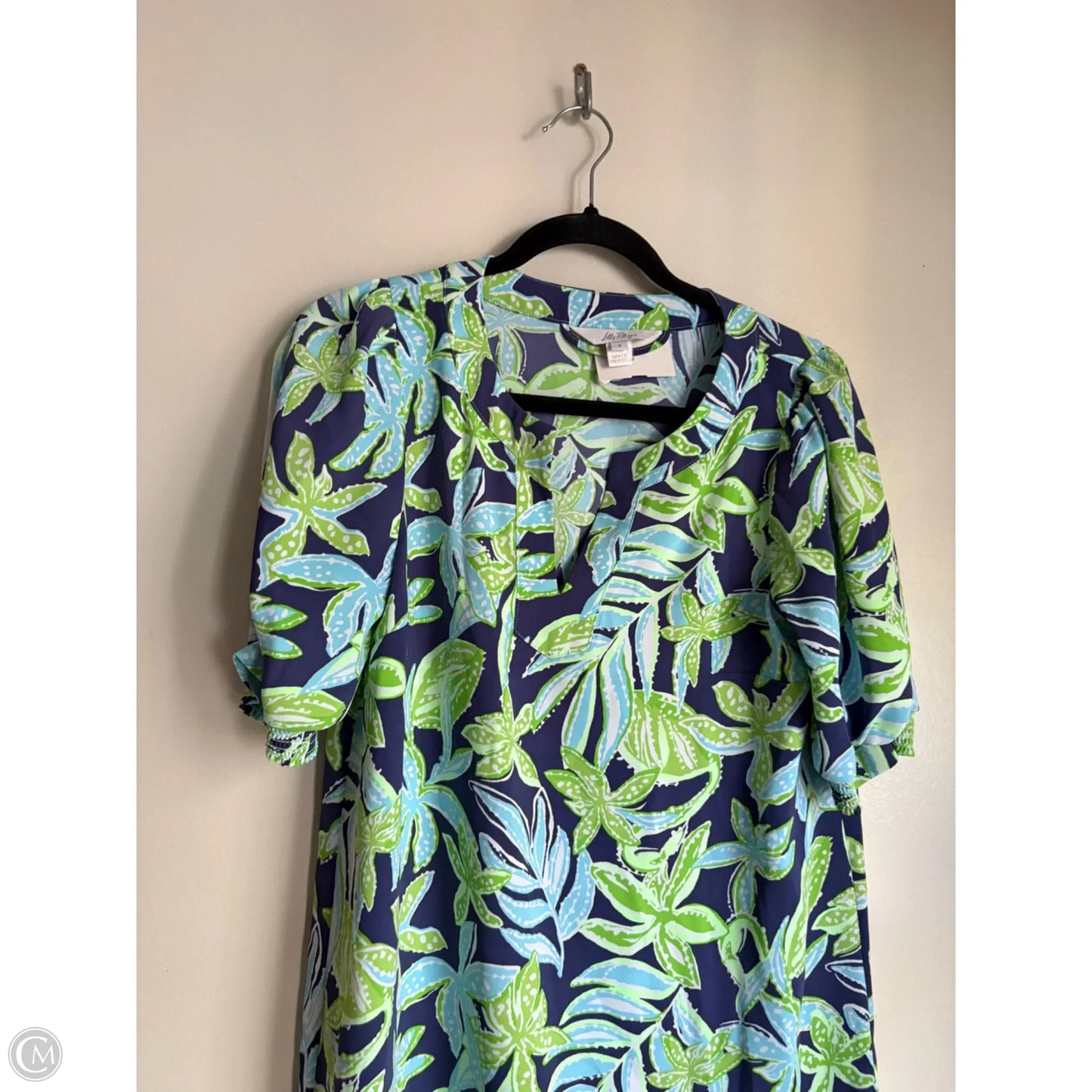 Dress Designer By Lilly Pulitzer In Blue & Green, Size: 4