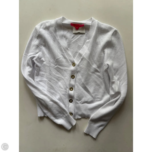 Sweater Cardigan Designer By Lilly Pulitzer In White, Size: Xs