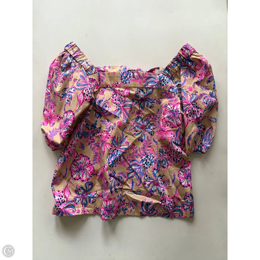 Top Short Sleeve Designer By Lilly Pulitzer In Multi-colored, Size: 2