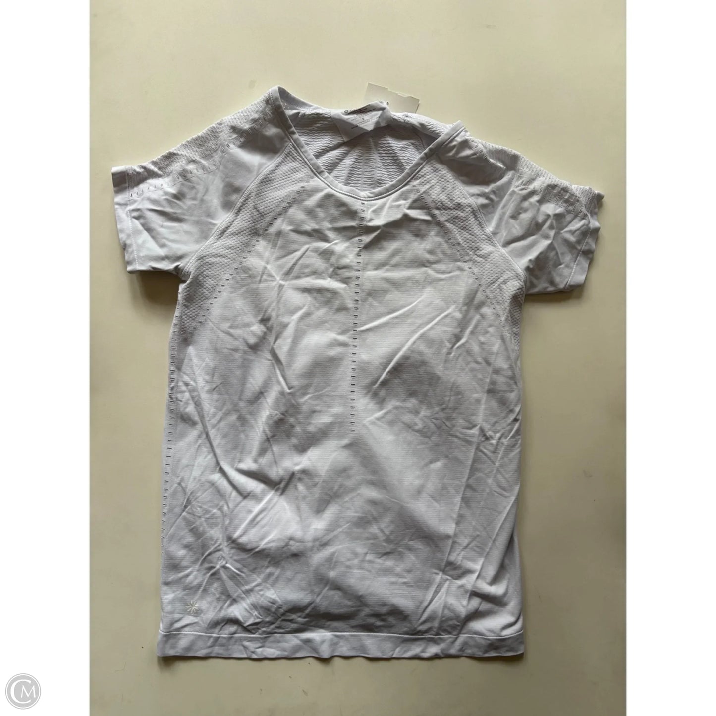 Athletic Top Short Sleeve By Athleta In White, Size: S