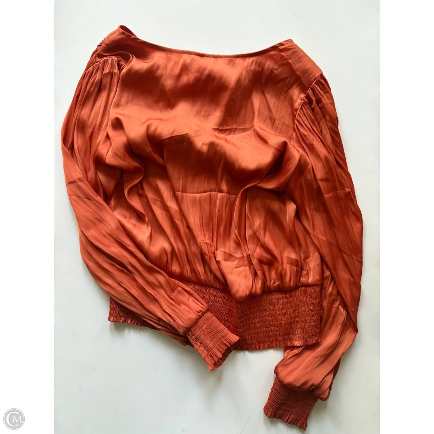Blouse Long Sleeve By Joie In Orange, Size: L
