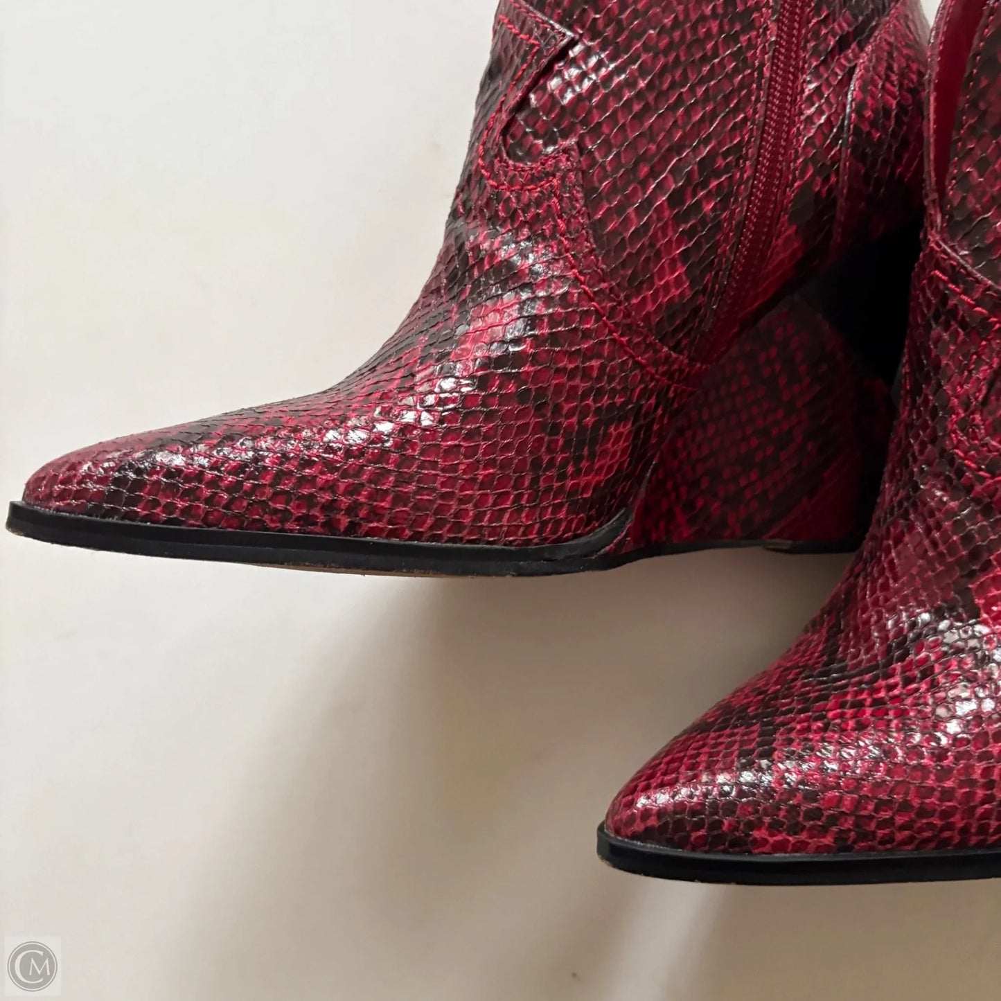 Boots Ankle Heels By Jessica Simpson In Red, Size: 6.5