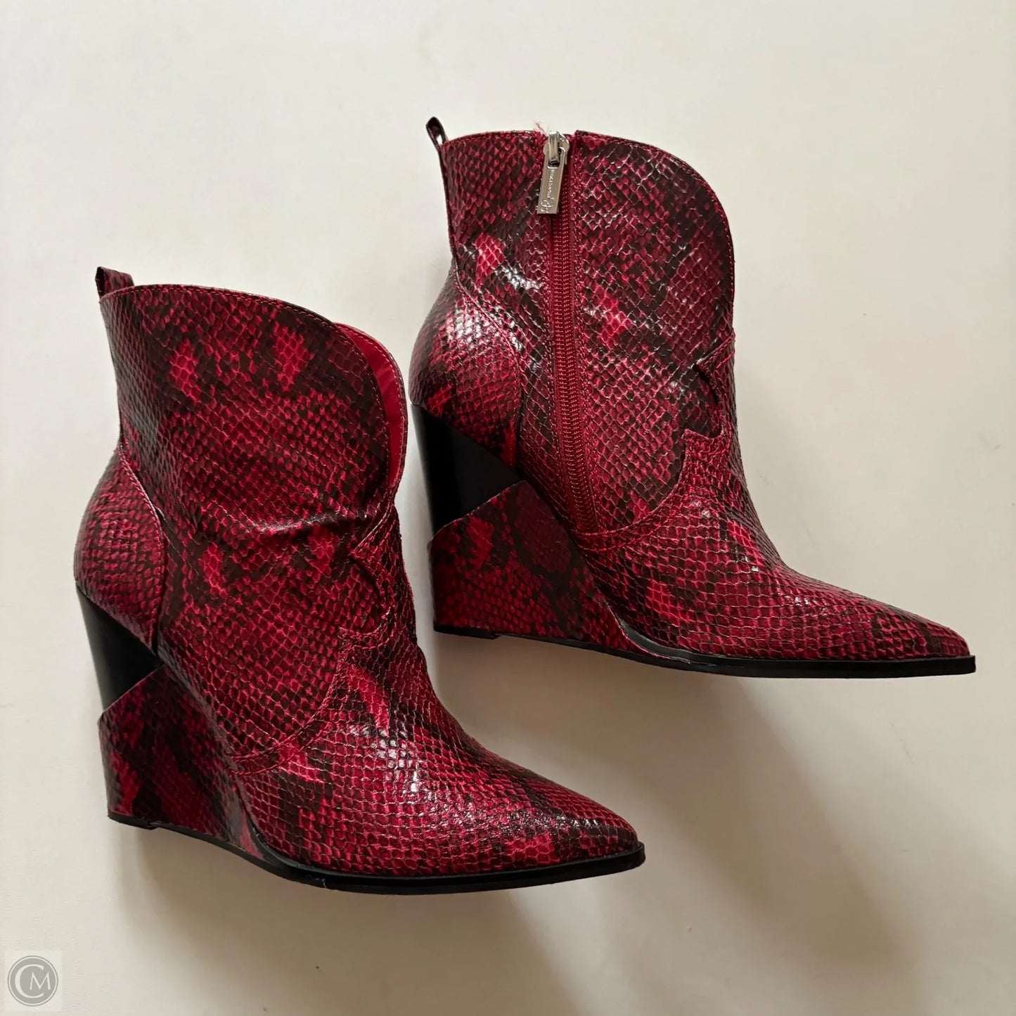 Boots Ankle Heels By Jessica Simpson In Red, Size: 6.5