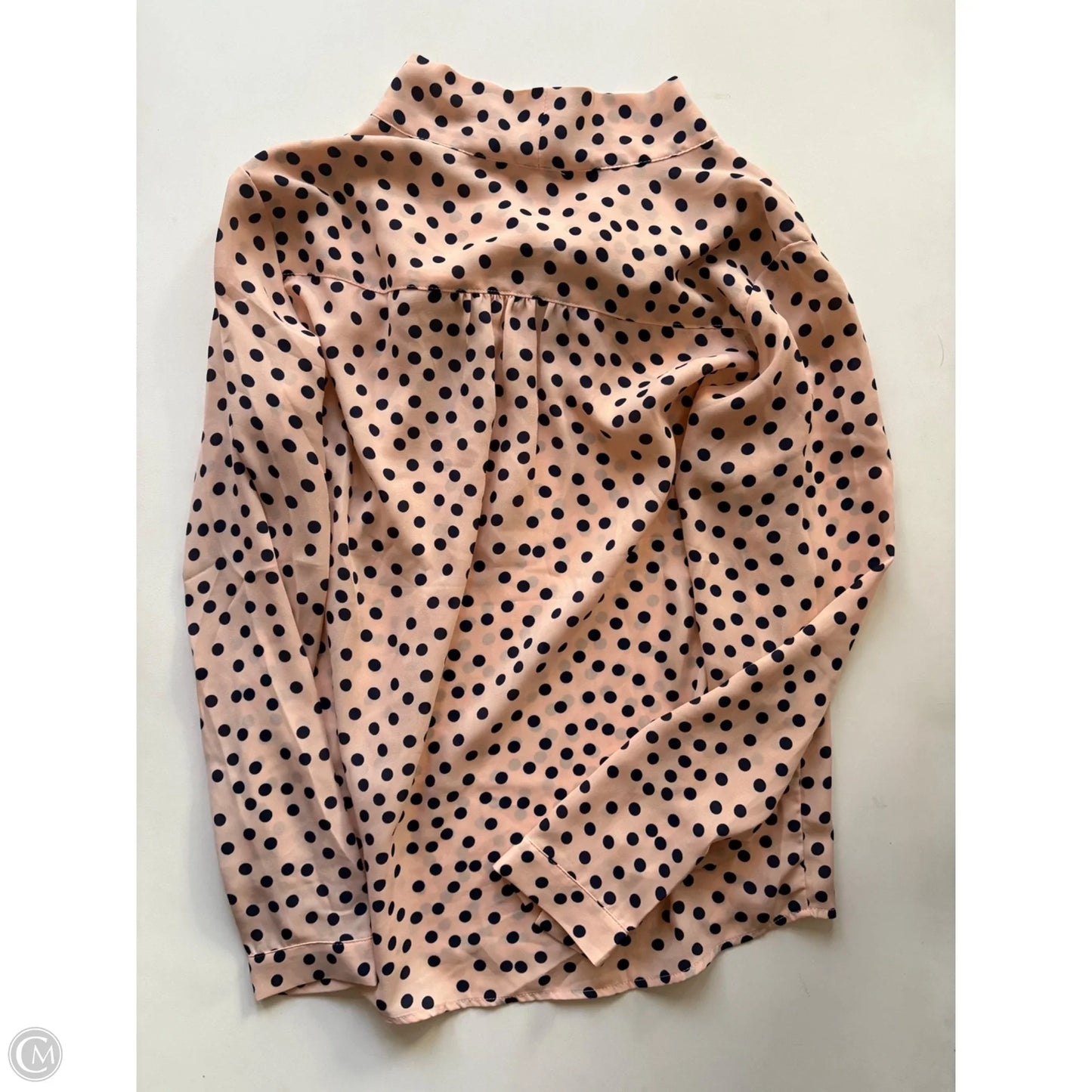 Blouse Long Sleeve By Jones And Co In Polkadot Pattern, Size: S