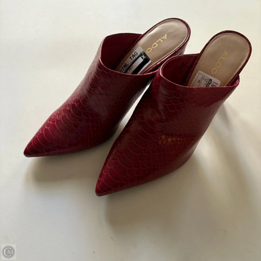 Boots Ankle Heels By Aldo In Red, Size: 10