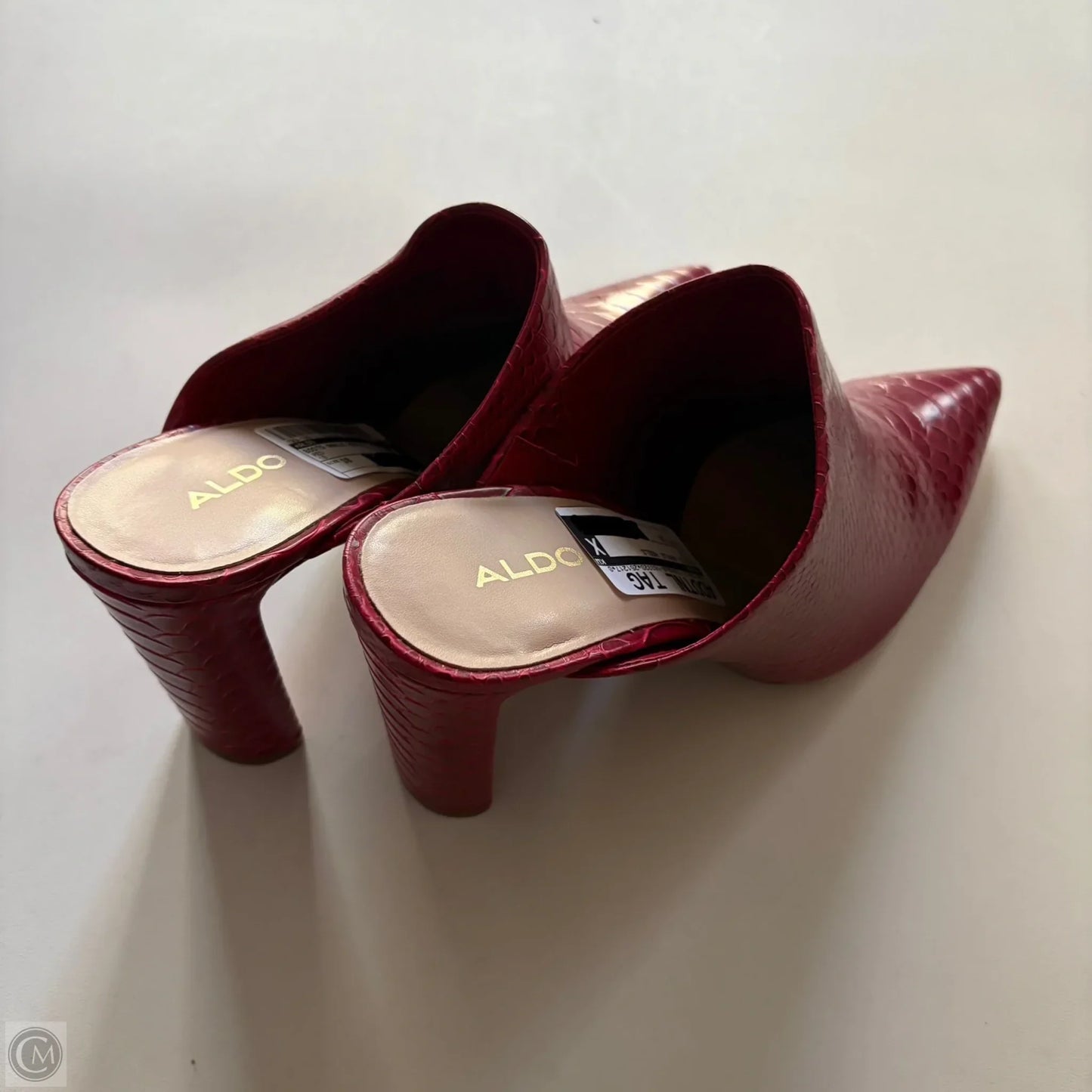 Boots Ankle Heels By Aldo In Red, Size: 10