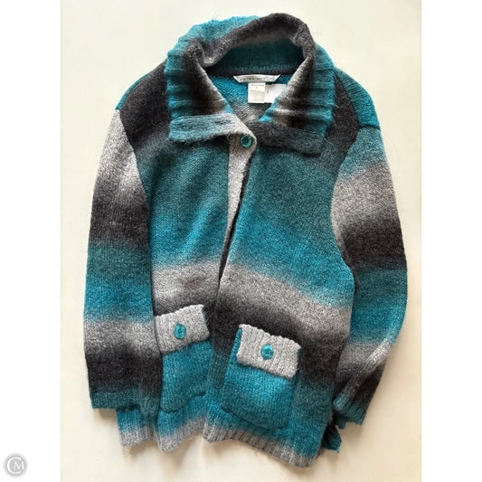 Sweater Cardigan By Peter Nygard In Blue, Size: L