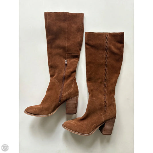 Boots Knee Heels By Steve Madden In Brown, Size: 8