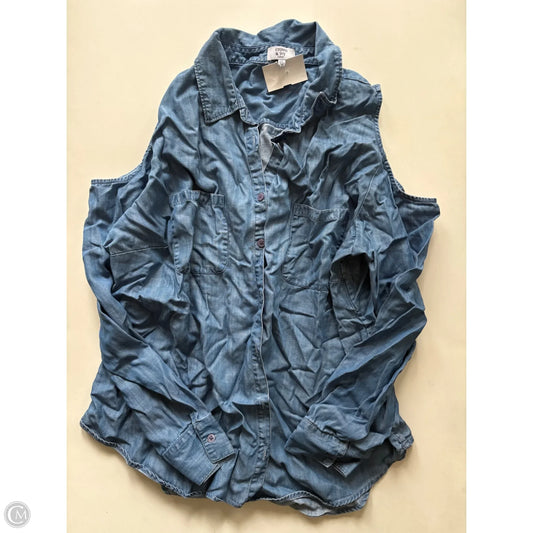 Top Long Sleeve By Crown And Ivy In Blue, Size: 2x