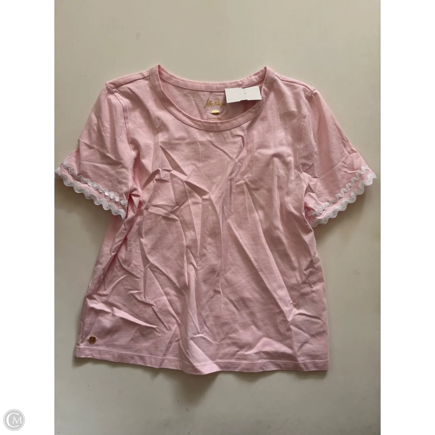 Top Short Sleeve Designer By Lilly Pulitzer In Pink, Size: Xs