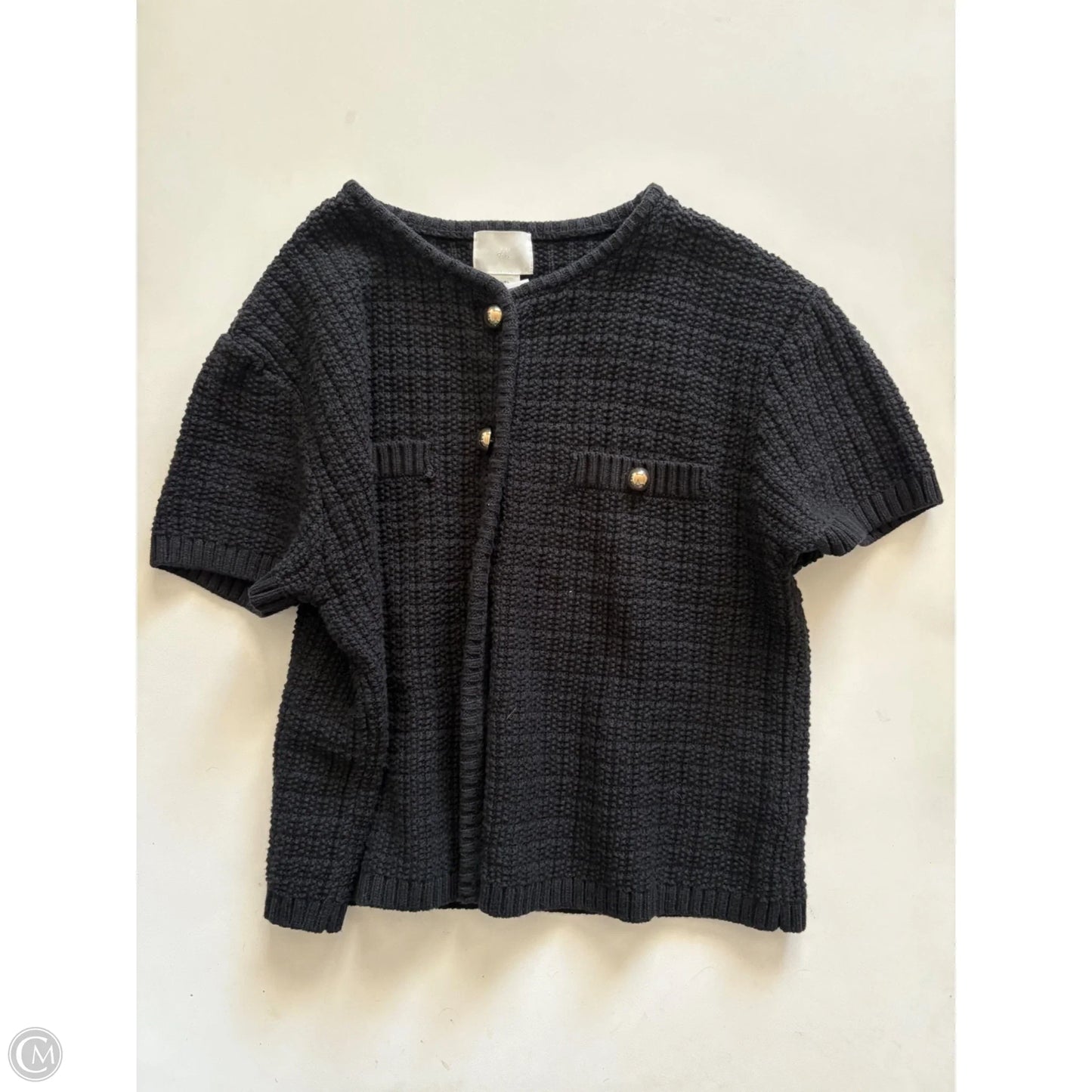 Sweater Cardigan By H&m In Black, Size: L