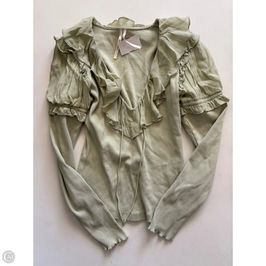 Top Long Sleeve By Anthropologie In Green, Size: S