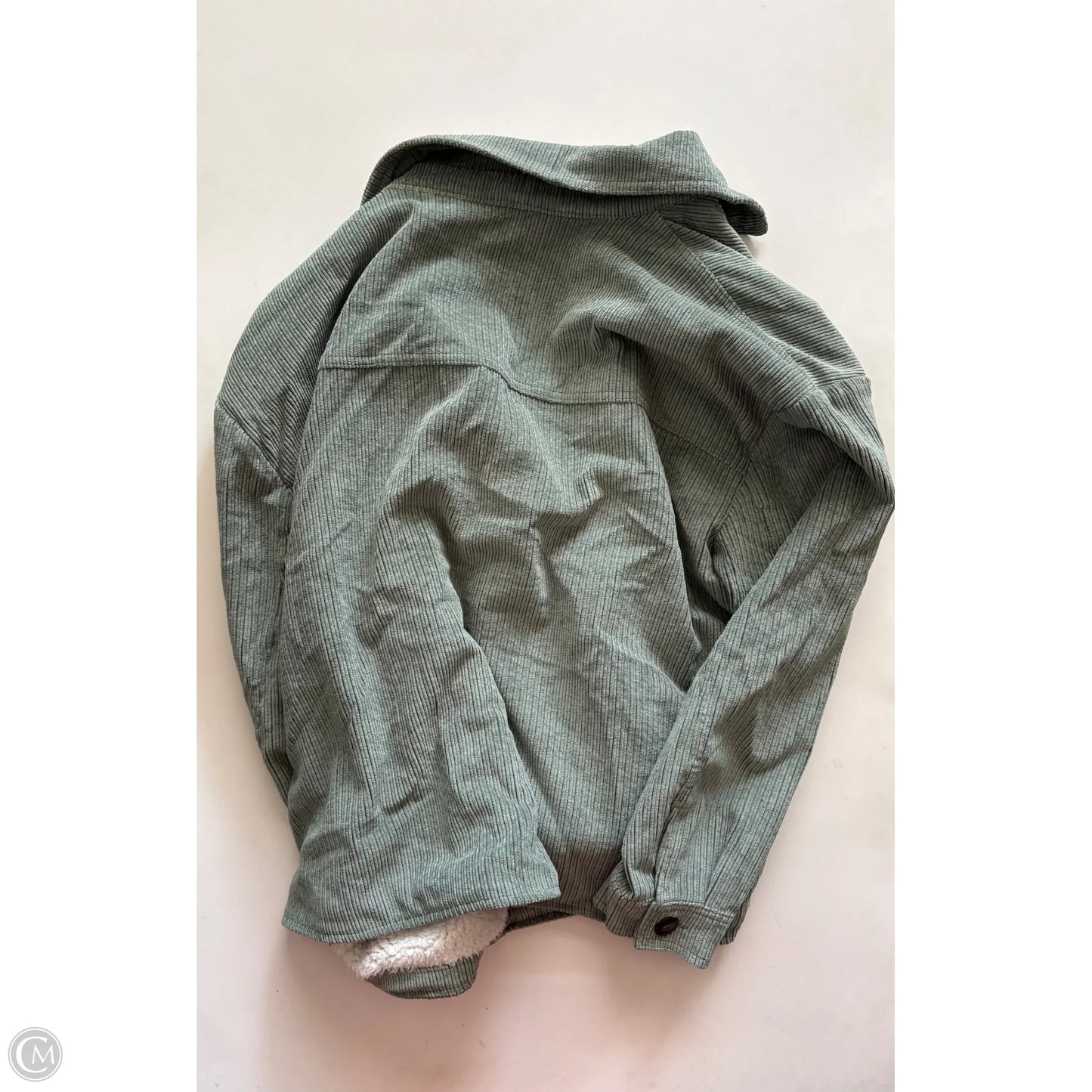 Jacket Faux Fur & Sherpa By Ci Sono In Green, Size: L