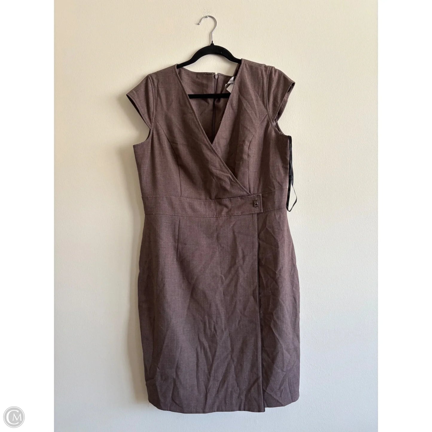 Dress Work By Calvin Klein In Brown, Size: L