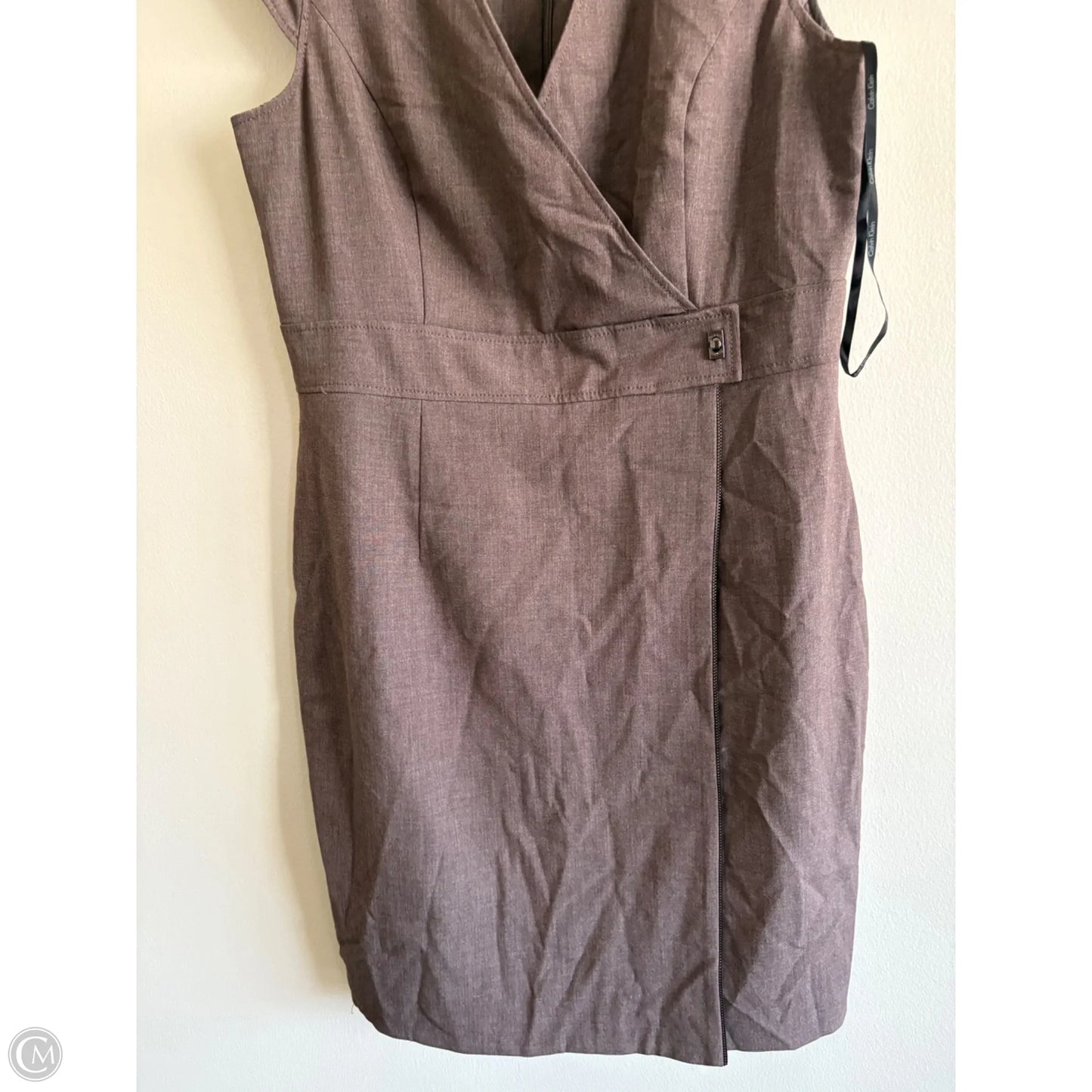 Dress Work By Calvin Klein In Brown, Size: L
