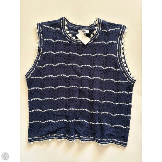 Sweater Short Sleeve By Sam Edelman In Navy, Size: Xl