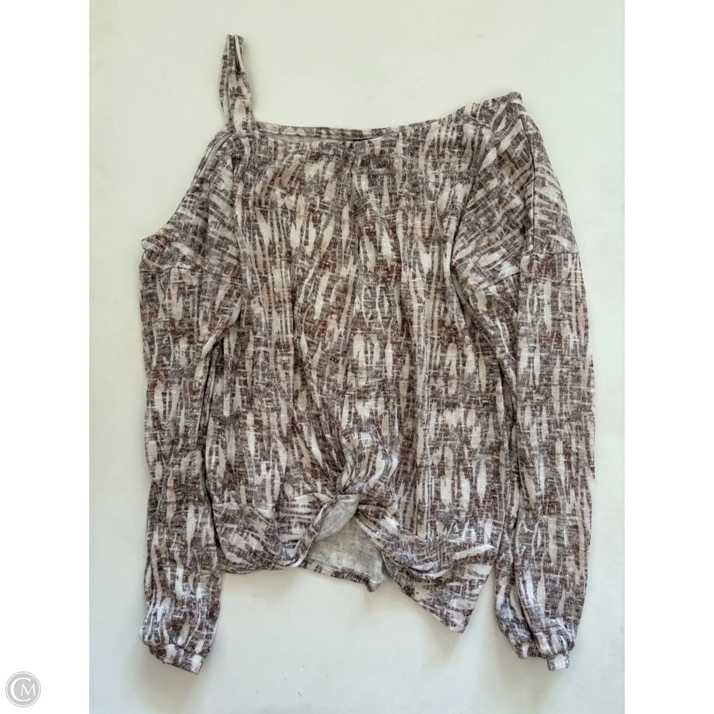 Top Long Sleeve By Daytrip In Brown, Size: L