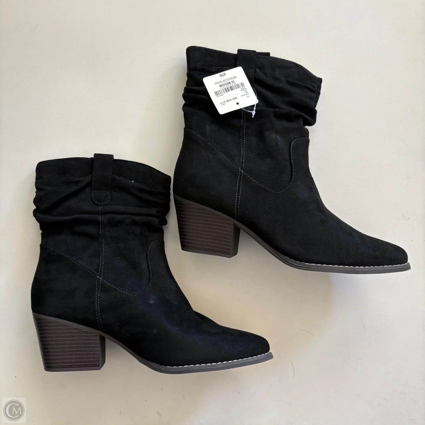 Boots Ankle Heels By Ana In Black, Size: 10